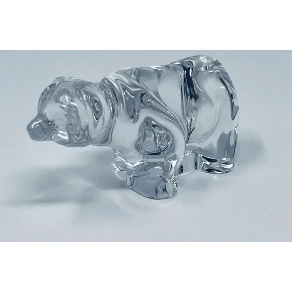 Vintage 1990’s Villeroy & Boch Crystal Polar Bear Figurine Made in France